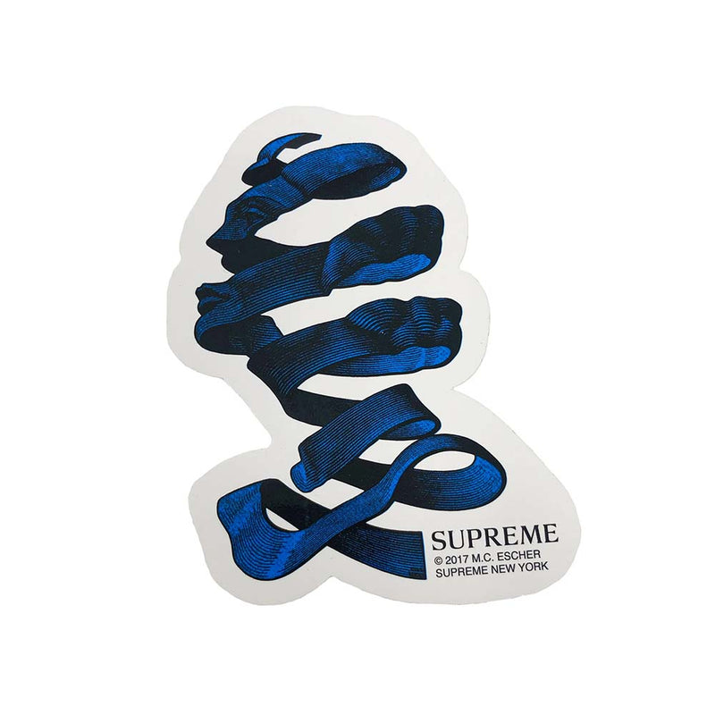 Supreme M.C. Escher Ribbon Sticker, supreme stickers